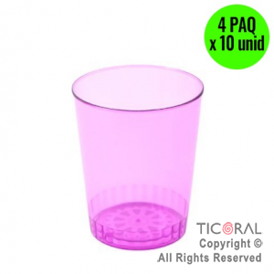 VASO CONICO FUCSIA FLUO (4 Pack X 10 unid)